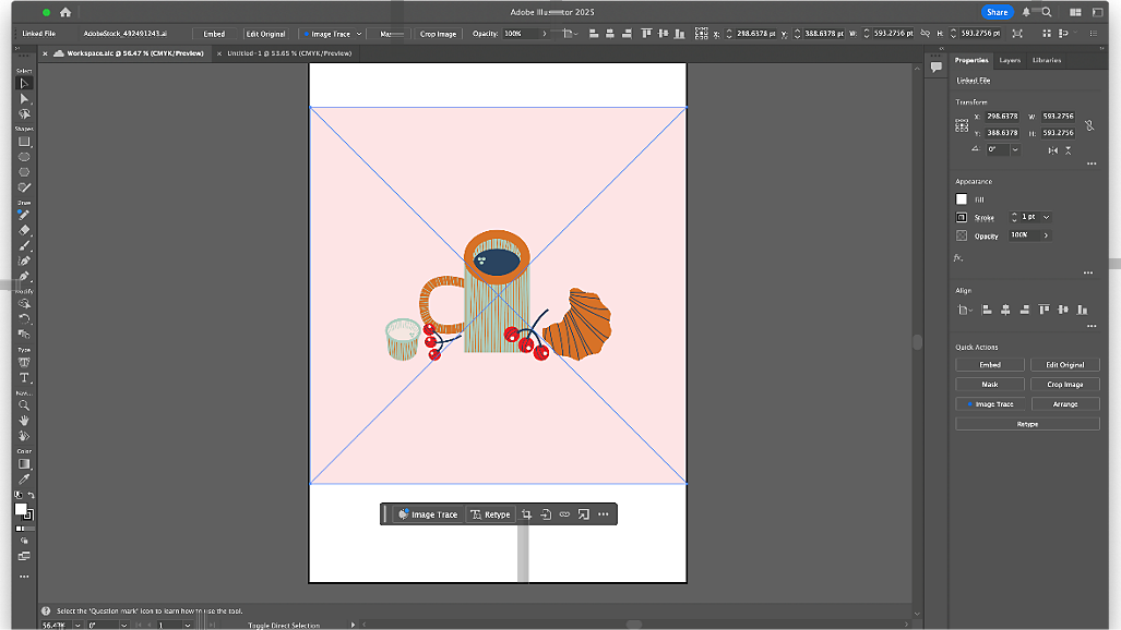 Adobe Illustrator 2025 软件界面截图